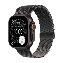 Ap ultra 3 gps + cellular 49mm black titanium case with black titanium milanese loop - small