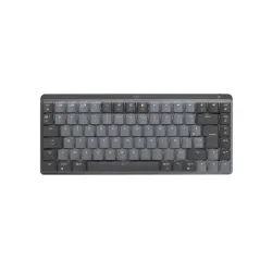 Logitech mx mini mechanical tastiera rf senza fili + bluetooth azerty francese grafite, grigio