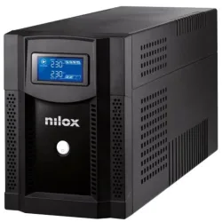 Nilox nxgclisw3k2x9v2 ups premium line interactive sinewave lcd 3000va 2.100w 4 prese ups line interactive ad onda sinusoidale perfetta protegge piccole reti workstation computer e periferiche da blackout nero