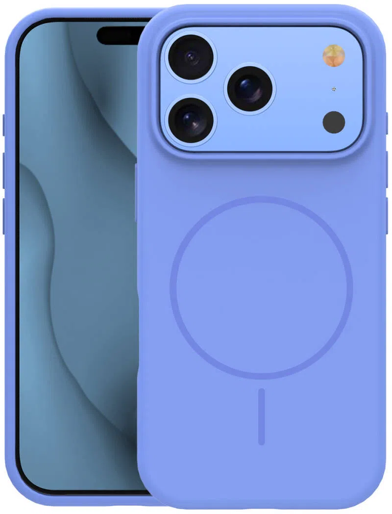 Custodia MagSafe per Apple iPhone 18 Pro Max / 17 Pro Max, OEM, Silicone Sottile, Blu — 2