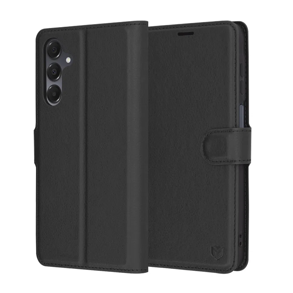 Custodia per Samsung Galaxy A16 5G A166 / A16 4G A165, Techsuit, Leather Folio, Nera — 2
