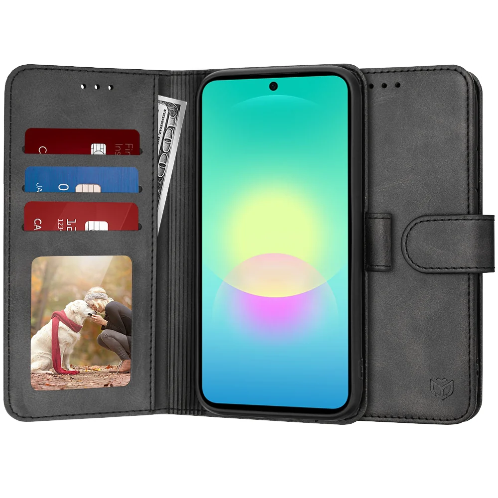 Custodia per Samsung Galaxy A27 5G, Techsuit, Diary Book, Nera — 1