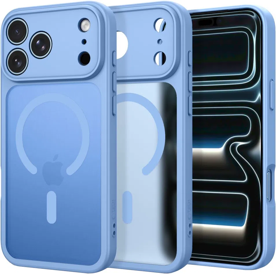 Custodia MagSafe per Apple iPhone 18 Pro / 17 Pro, Tech-Protect, BasicMag, Blu Opaco — 2