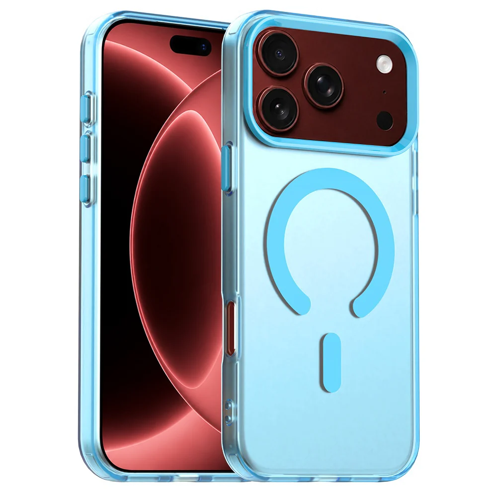 Custodia MagSafe per Apple iPhone 18 Pro Max / 17 Pro Max, Techsuit, CandyCase, Blu — 1