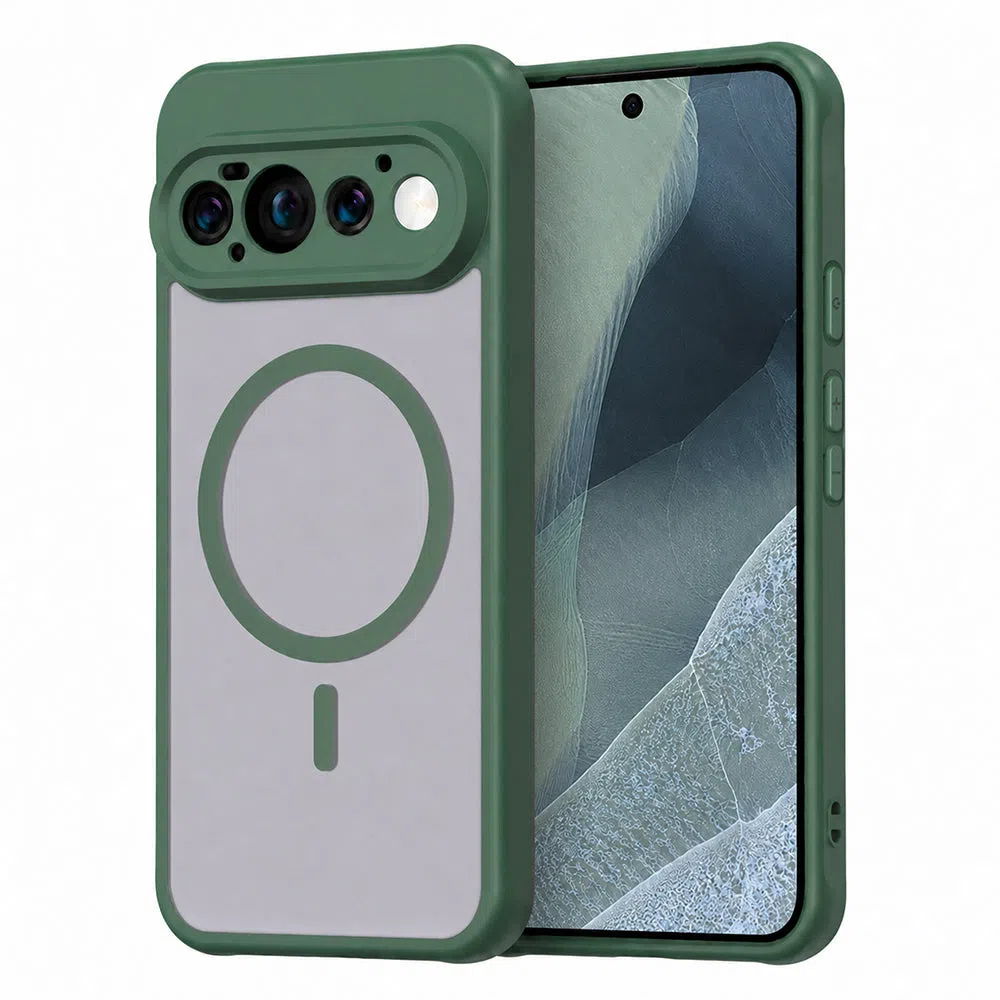 Custodia MagSafe per Google Pixel 11 Pro, Techsuit, HaloFrost II, Verde — 1