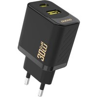 Caricabatterie Rete Dudao A27TEU, 30W, 3A, 1 x USB-A - 1 x USB-C, Nero