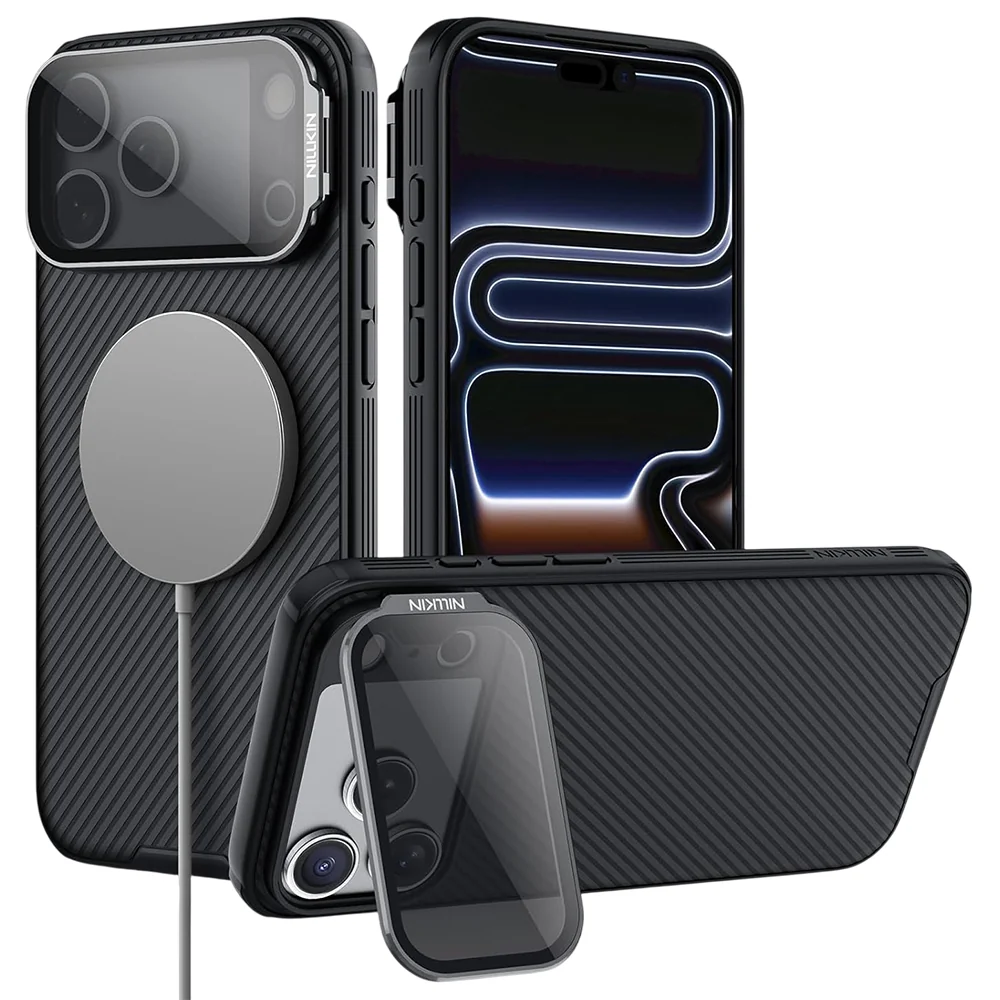 Custodia MagSafe per Apple iPhone 18 Pro / 17 Pro, Nillkin, CamShield Prop, Nera — 1