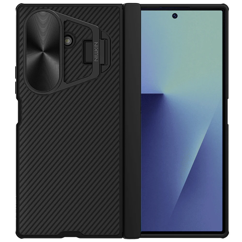 Custodia per Samsung Galaxy Z Fold7 F966, Nillkin, CamShield Prop con copertura metallica per lente, Nera — 1