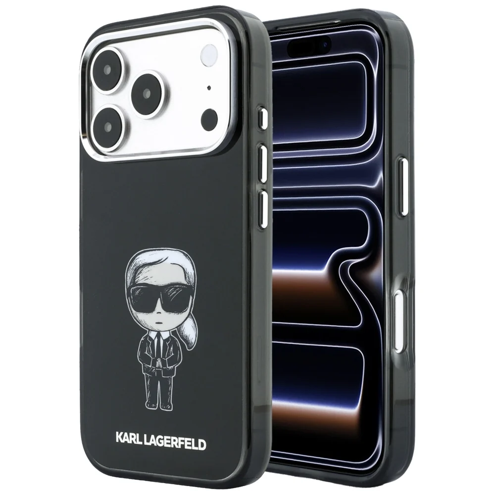 Custodia MagSafe per Apple iPhone 18 Pro Max / 17 Pro Max, Karl Lagerfeld, HC IML Ikonik Sketch Print, Nera — 1