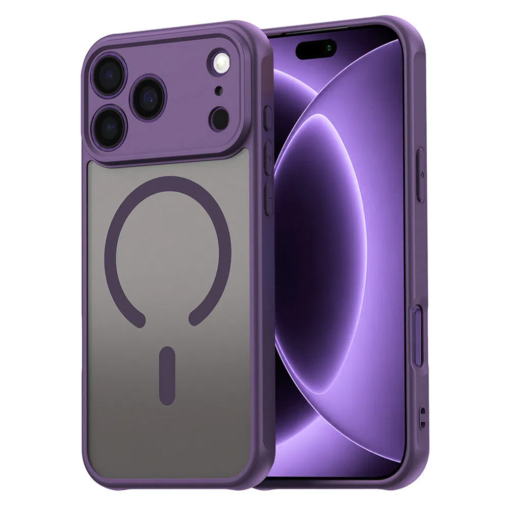 Custodia MagSafe per Apple iPhone 18 Pro / 17 Pro, Techsuit, HaloFrost II, Viola — 1