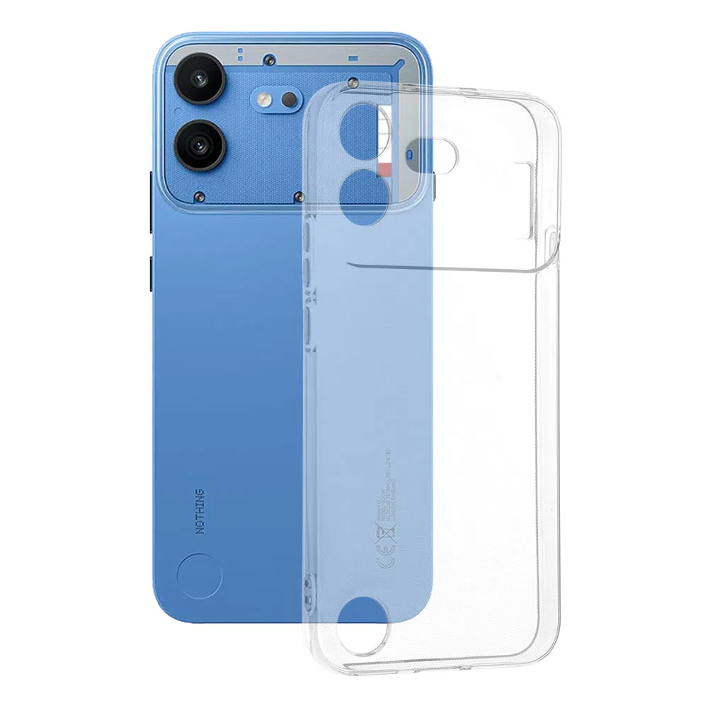 Custodia per Nothing Phone (4b), Techsuit, Chiara, Trasparente — 1