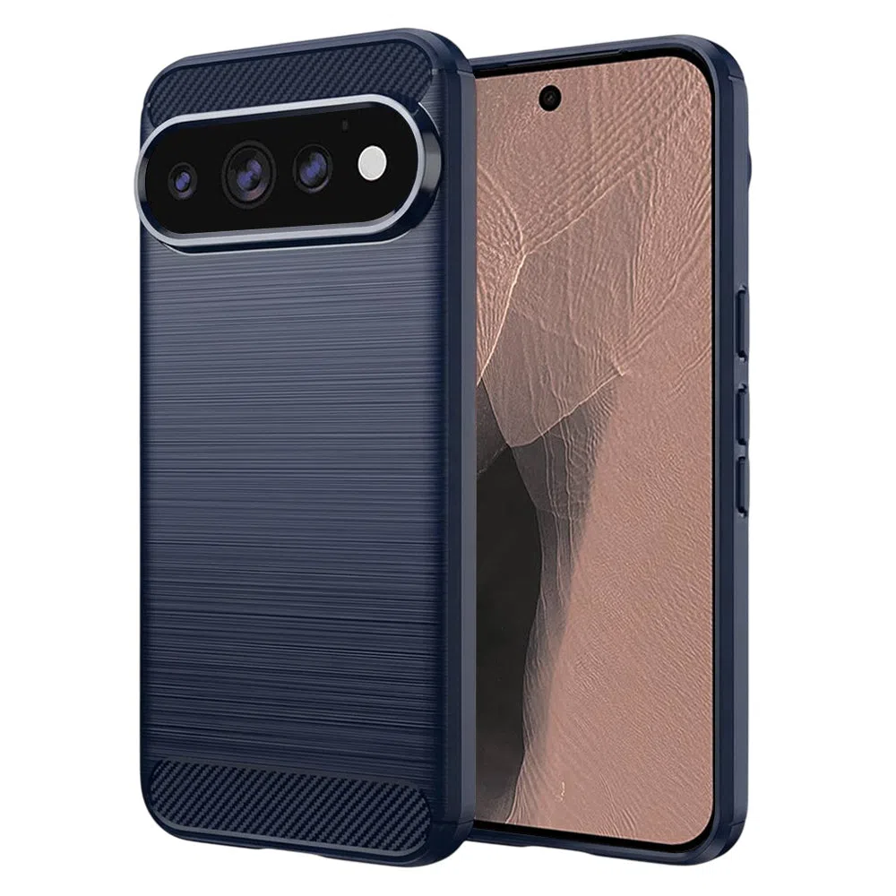 Custodia per Google Pixel 11 Pro XL, Techsuit, Carbonio, Blu — 1