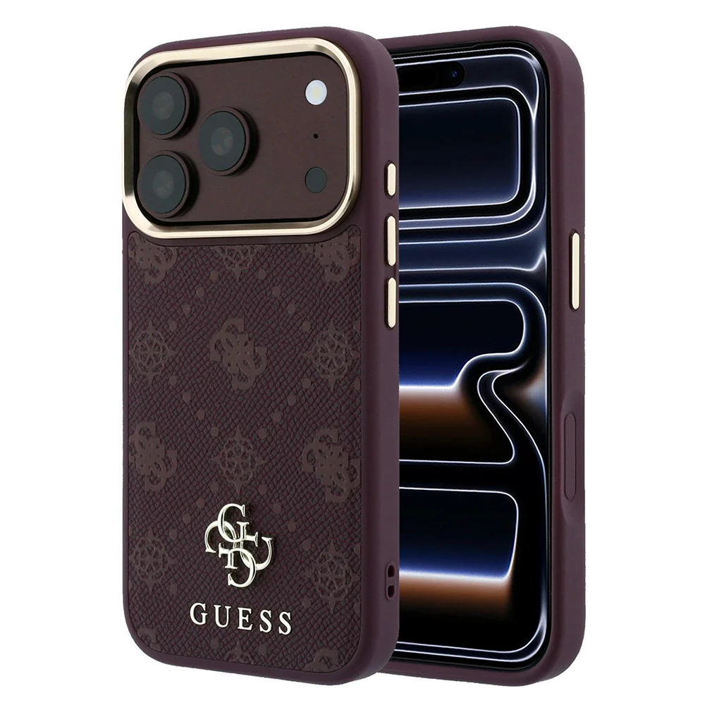 Custodia MagSafe per Apple iPhone 18 Pro / 17 Pro, Guess, Peony 4G Small Logo, Vinaccia — 1