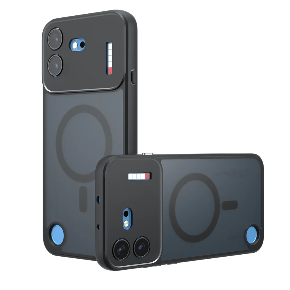 Custodia MagSafe per Nothing Phone (4b), Techsuit, PureFrost, Nero Satinato — 1