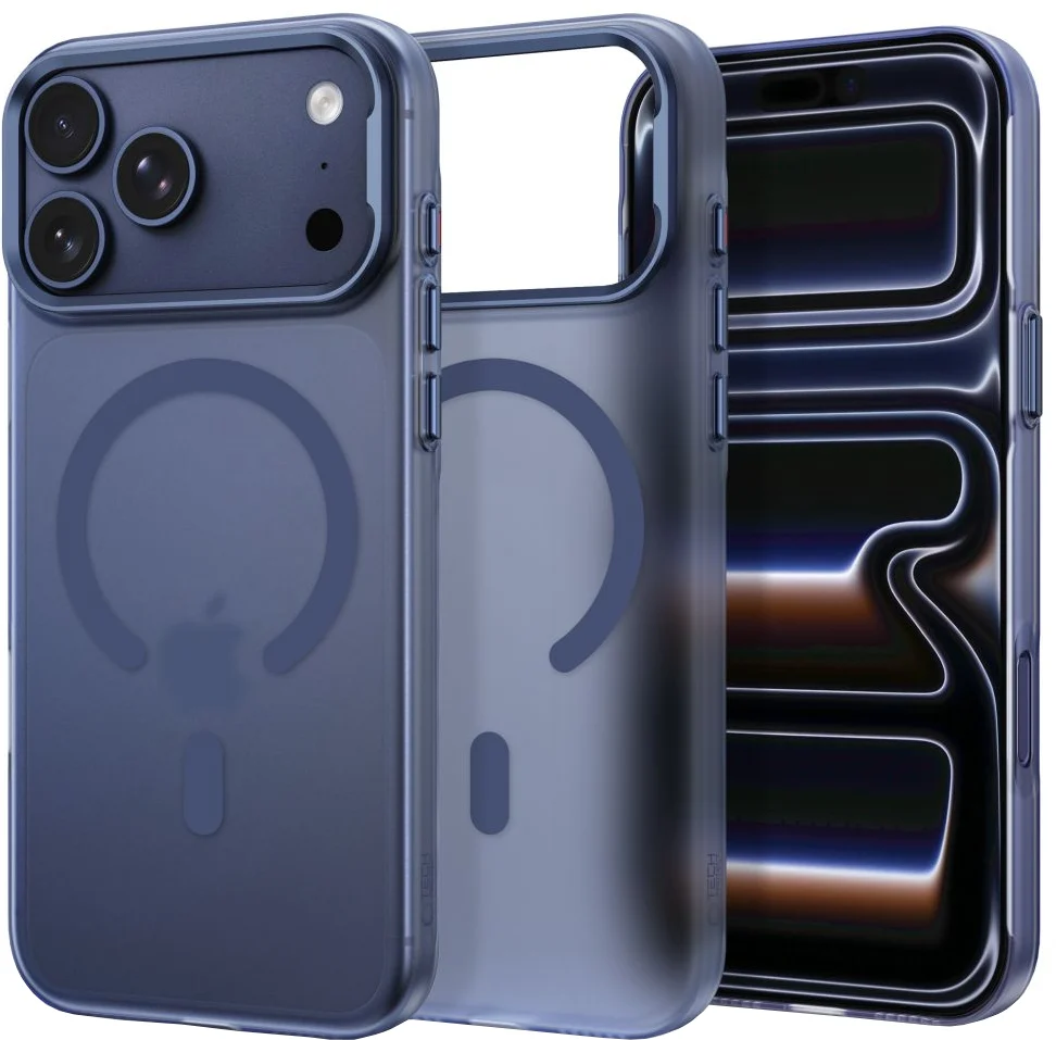 Custodia MagSafe per Apple iPhone 18 Pro / 17 Pro, Tech-Protect, MagZero, Blu Opaco — 1