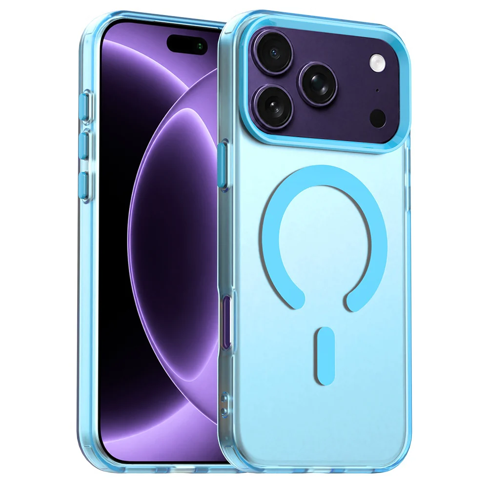 Custodia MagSafe per Apple iPhone 18 Pro / 17 Pro, Techsuit, CandyCase, Blu — 1