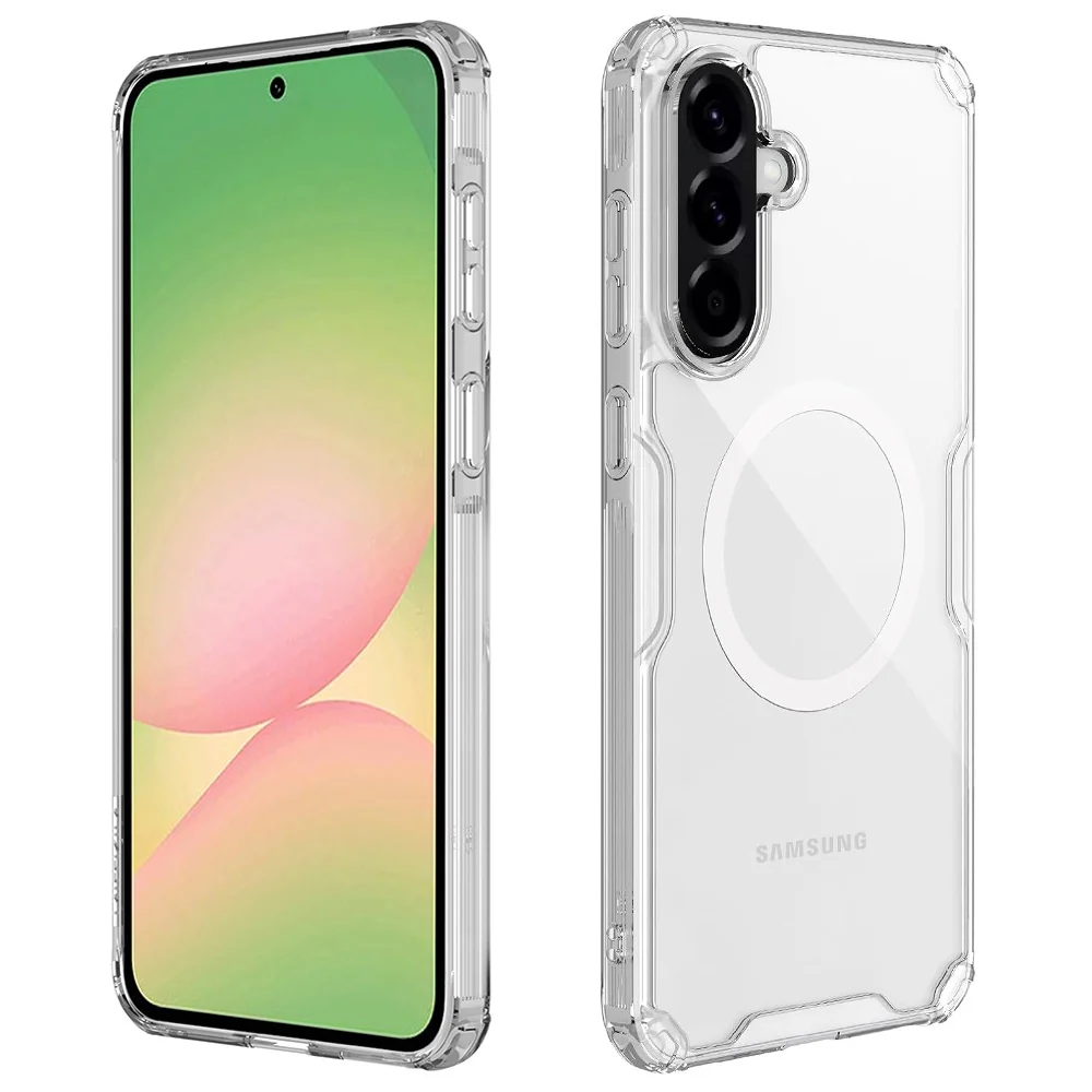 Custodia MagSafe per Samsung Galaxy A56 A566, Nillkin, Nature Pro, Bianca — 1