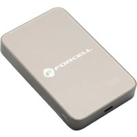 Batteria Esterna Wireless Forcell F5K8, 5000mAh, 15W, PD + FQI, 1 x QI - 1 x USB-C, Dorata