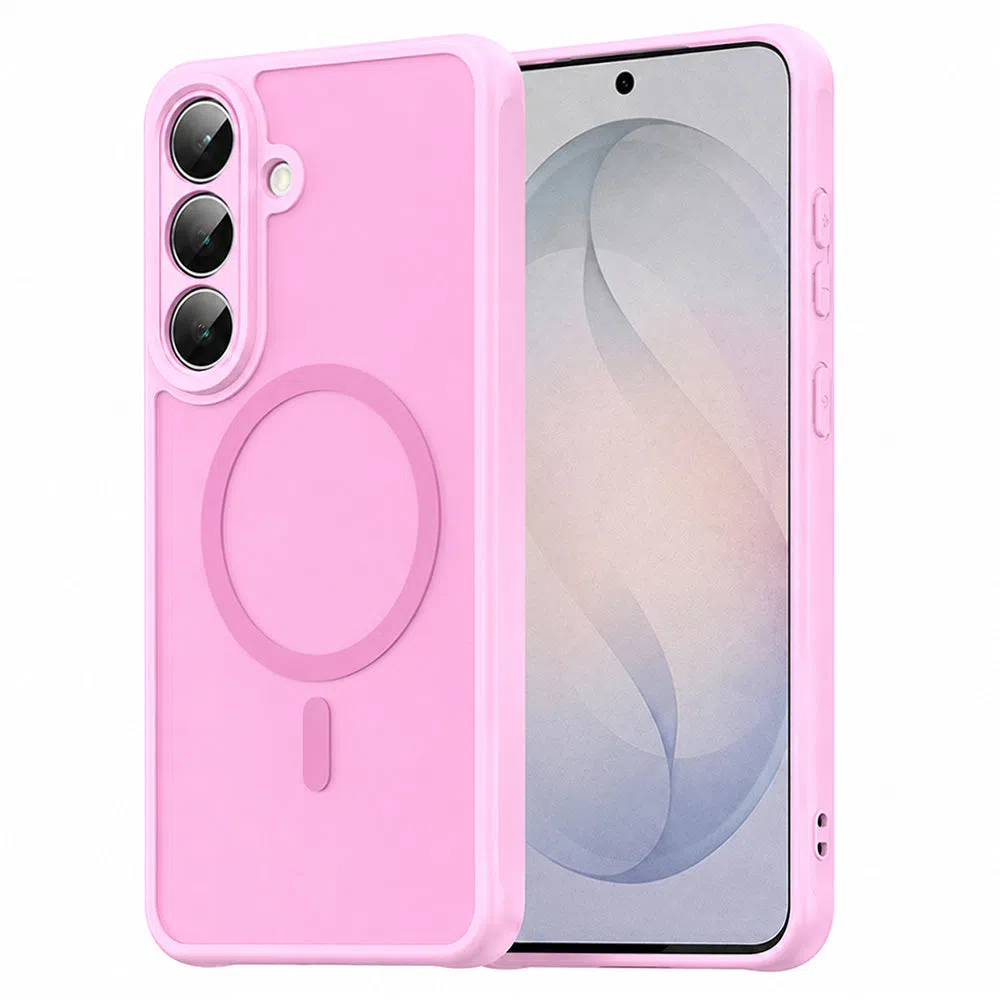 Custodia MagSafe per Samsung Galaxy S26 FE S741, Techsuit, HaloFrost II, Rosa — 1