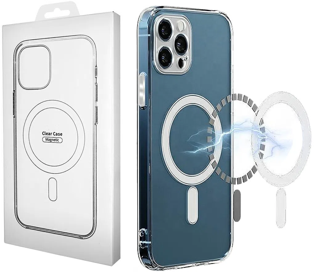 Custodia MagSafe per Apple iPhone 16, OEM, Clear with Camera Protection, Trasparente — 1