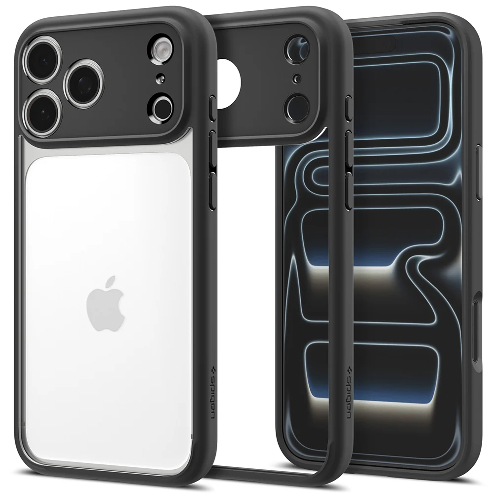 Custodia per Apple iPhone 18 Pro Max / 17 Pro Max, Spigen, Ultra Hybrid, Nero Opaco ACS12117 — 1