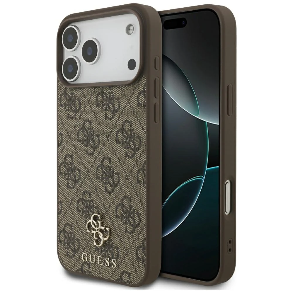 Custodia MagSafe per Apple iPhone 18 Pro Max / 17 Pro Max, Guess, 4G Small and Classic, Marrone — 1