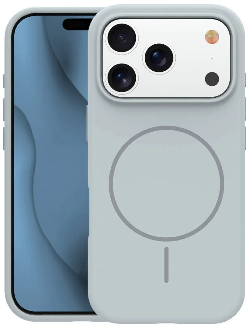 Custodia MagSafe per Apple iPhone 17 Pro, OEM, Silicone Sottile, Grigio — 2