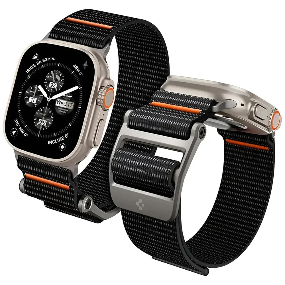 Cinturino Spigen DuraPro Flex per Apple Watch 49mm / 46mm / 45mm / 44mm Series, Nero AMP05981 — 1