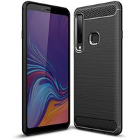 Custodia per Samsung Galaxy A7 (2018) A750, Carbonio, Nera