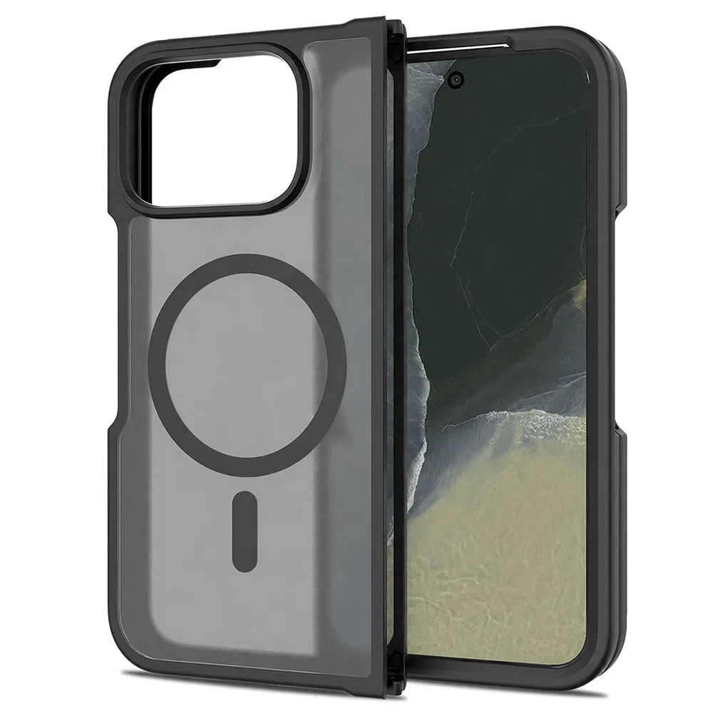 Custodia MagSafe per Google Pixel 11 Pro Fold, Techsuit, PureFrost, Nero Satinato — 1