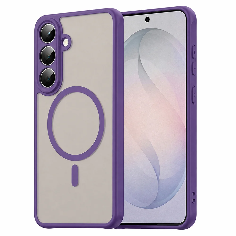 Custodia MagSafe per Samsung Galaxy S26 FE S741, Techsuit, HaloFrost II, Viola — 1