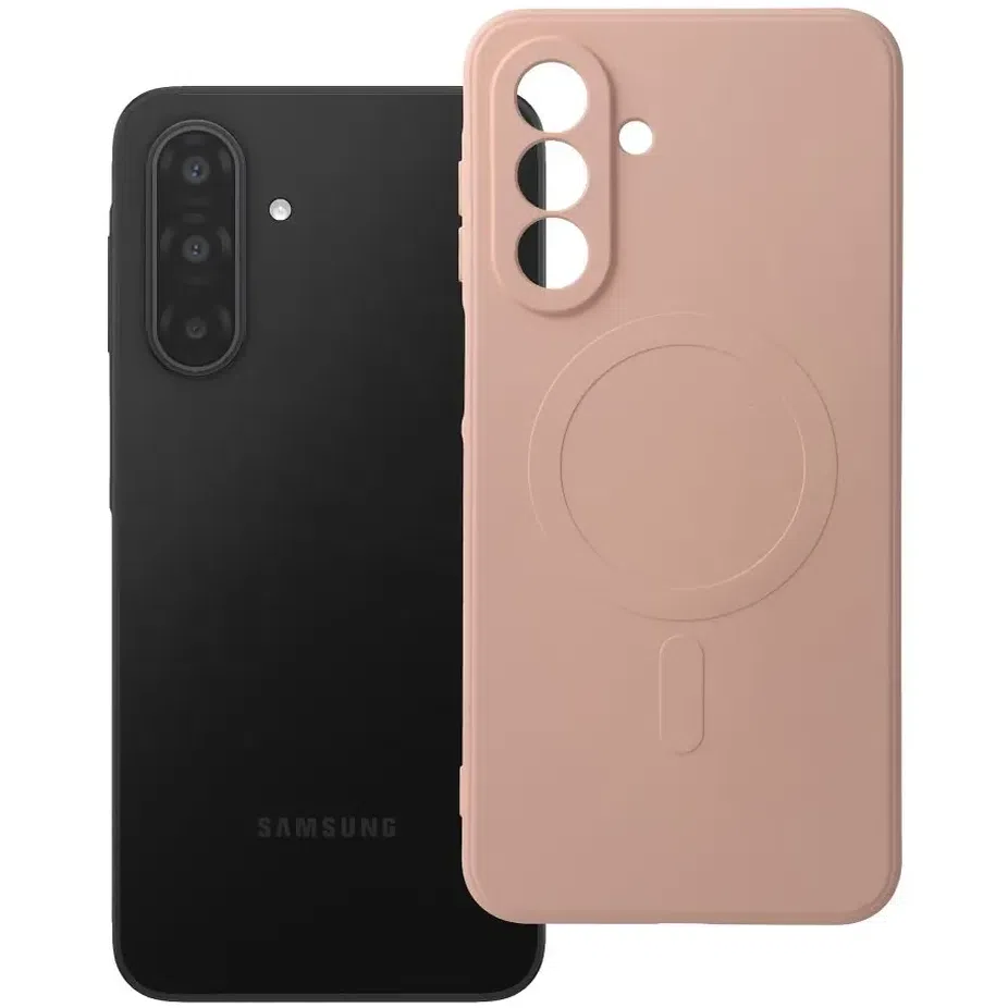 Custodia MagSafe per Samsung Galaxy A18 / A17 4G / A17 5G, OEM, Silicone Mag, Rosa — 2