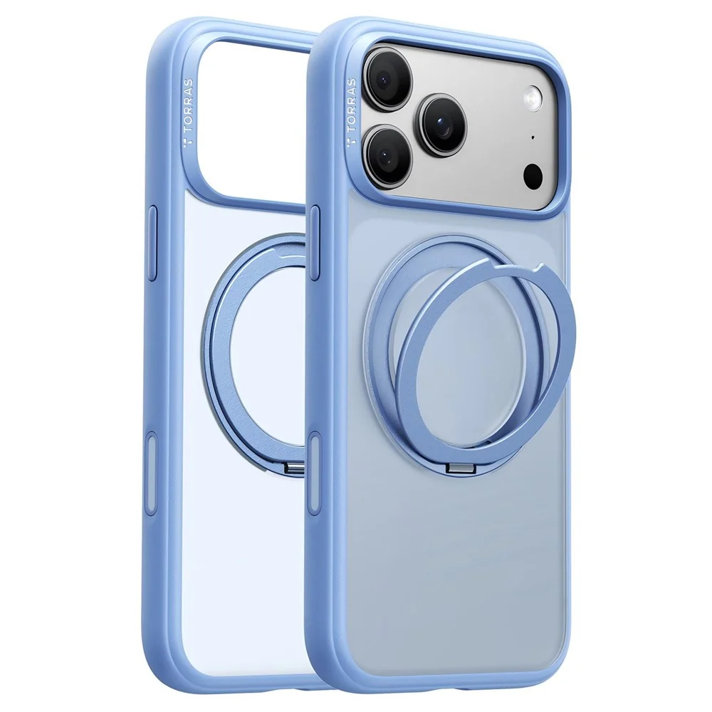 Custodia MagSafe per Apple iPhone 18 Pro Max / 17 Pro Max, Torras, Ostand O1 Guardian, Blu — 1