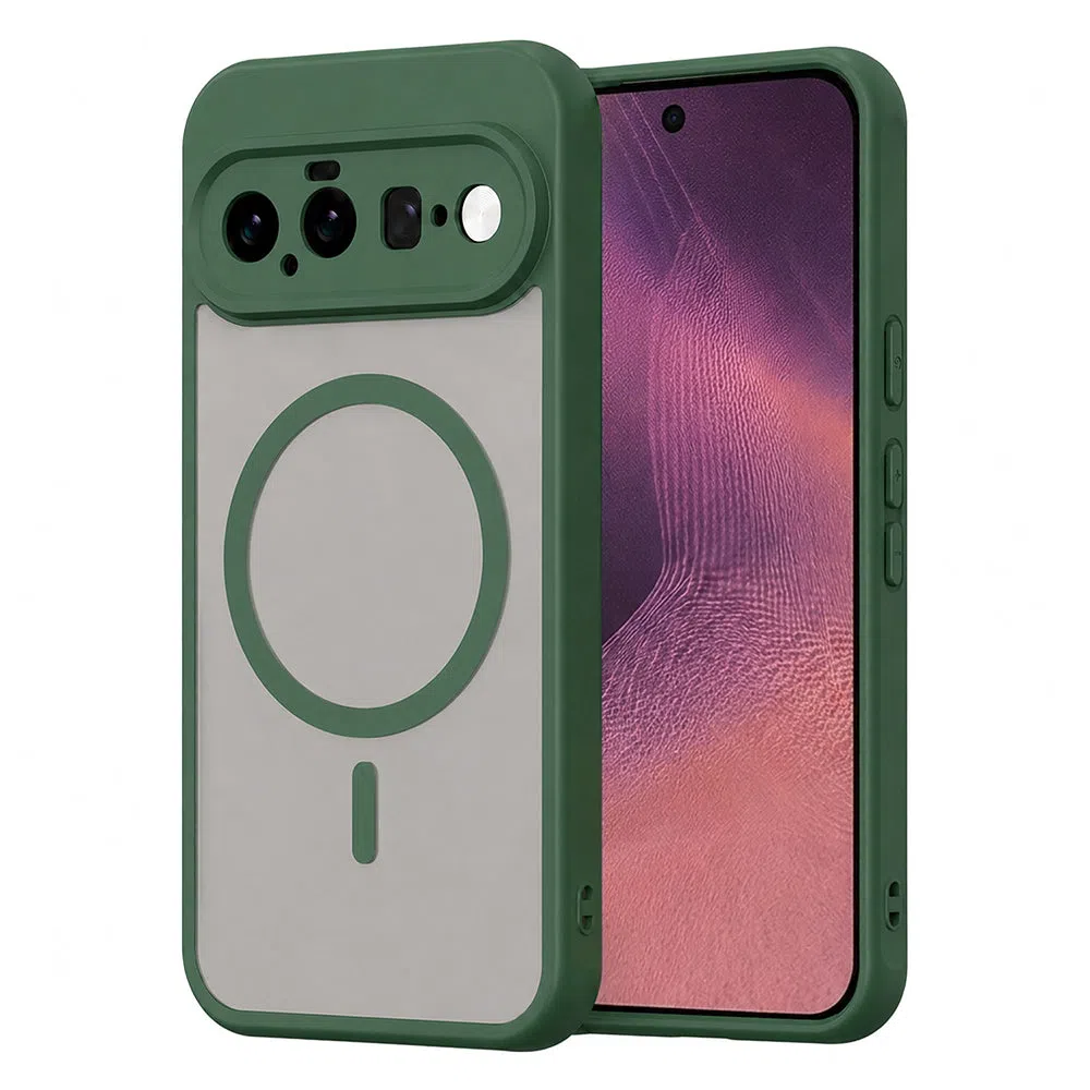 Custodia MagSafe per Google Pixel 11, Techsuit, HaloFrost II, Verde — 1