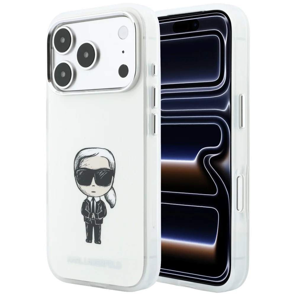 Custodia MagSafe per Apple iPhone 18 Pro / 17 Pro, Karl Lagerfeld, HC IML Ikonik Sketch Print, Beige — 1
