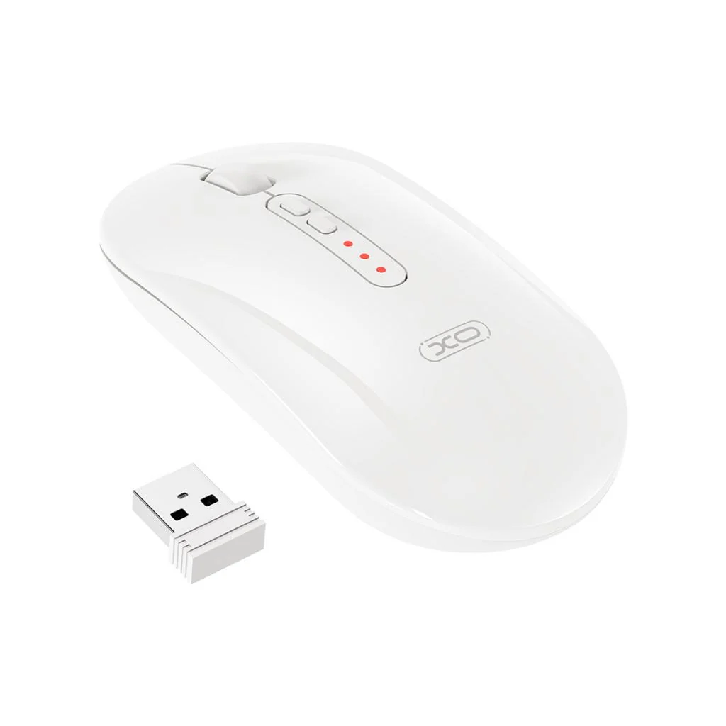 Mouse Wireless XO Design M13 Silent Tri-mode, 1600DPI, BT / Wi-Fi, Bianco — 1