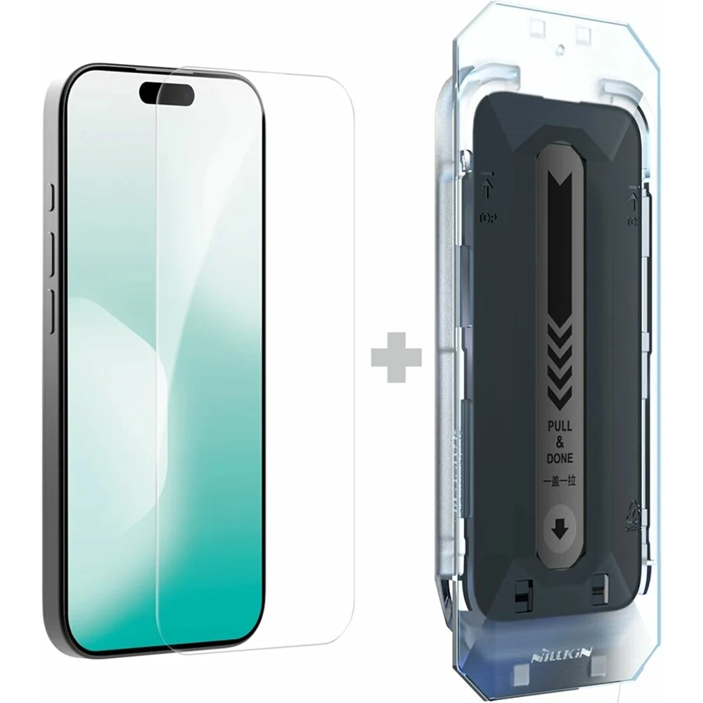 Pellicola protettiva per schermo Nillkin H+ Pro con applicatore per Apple iPhone 18 Pro Max / 17 Pro Max, vetro temperato, adesivo completo — 1