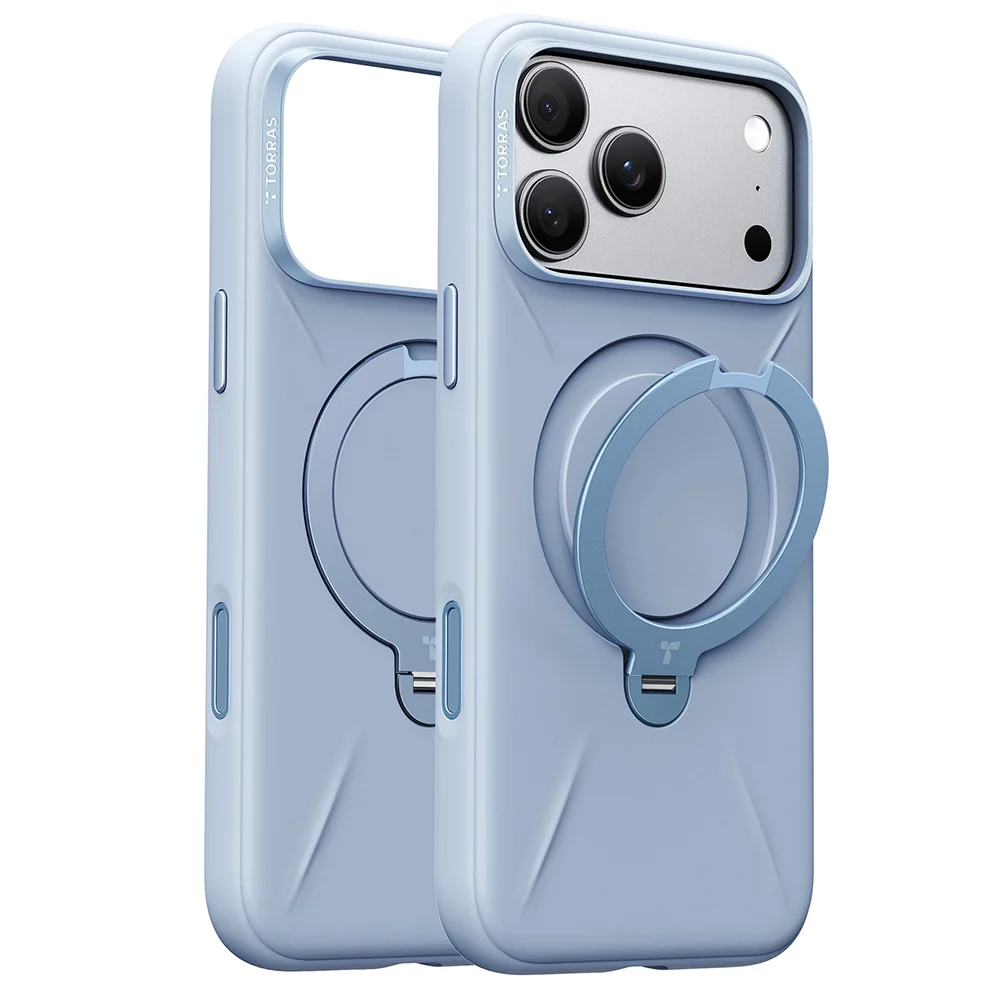 Custodia MagSafe per Apple iPhone 18 Pro / 17 Pro, Torras, QPRO Silicone, Blu — 1