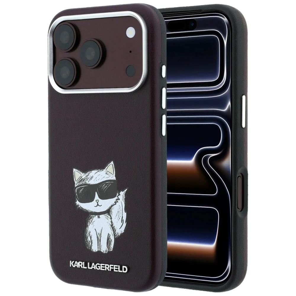 Custodia MagSafe per Apple iPhone 18 Pro / 17 Pro, Karl Lagerfeld, Choupette Sketch, Vinaccia — 1