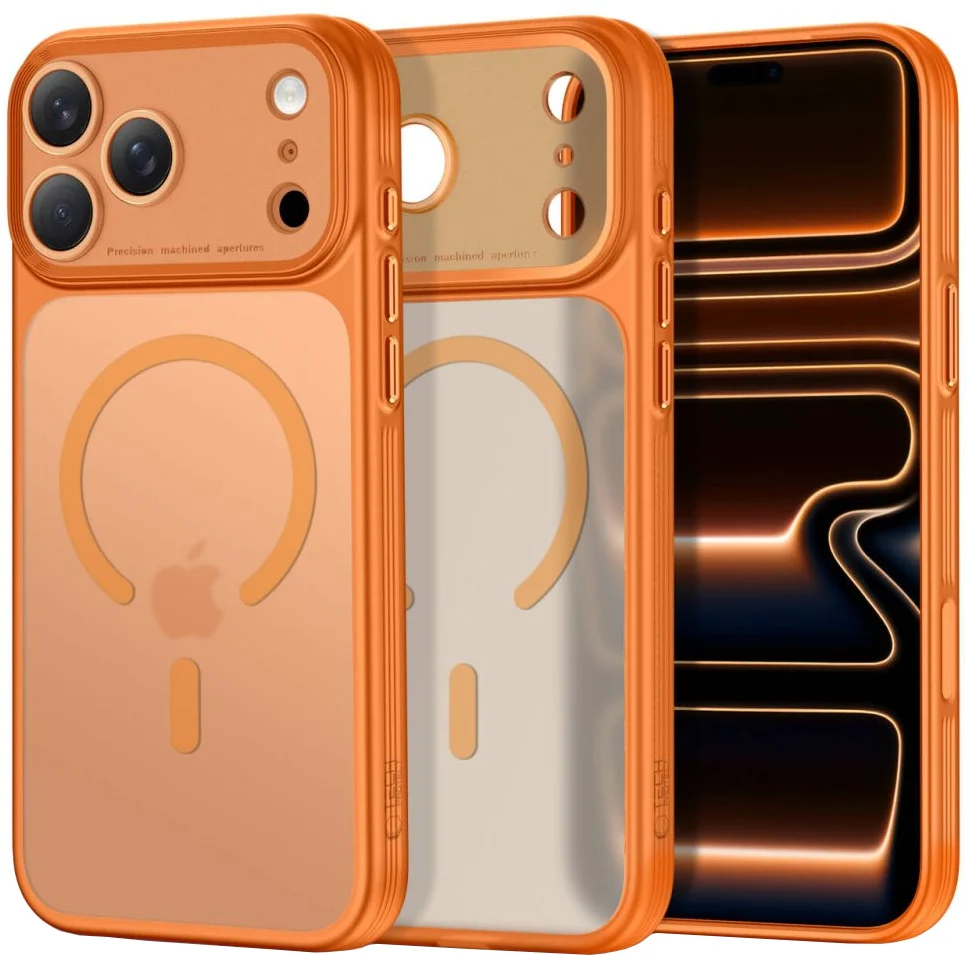 Custodia MagSafe per Apple iPhone 18 Pro Max / 17 Pro Max, Tech-Protect, MagPrime CC, Arancione Opaco — 1