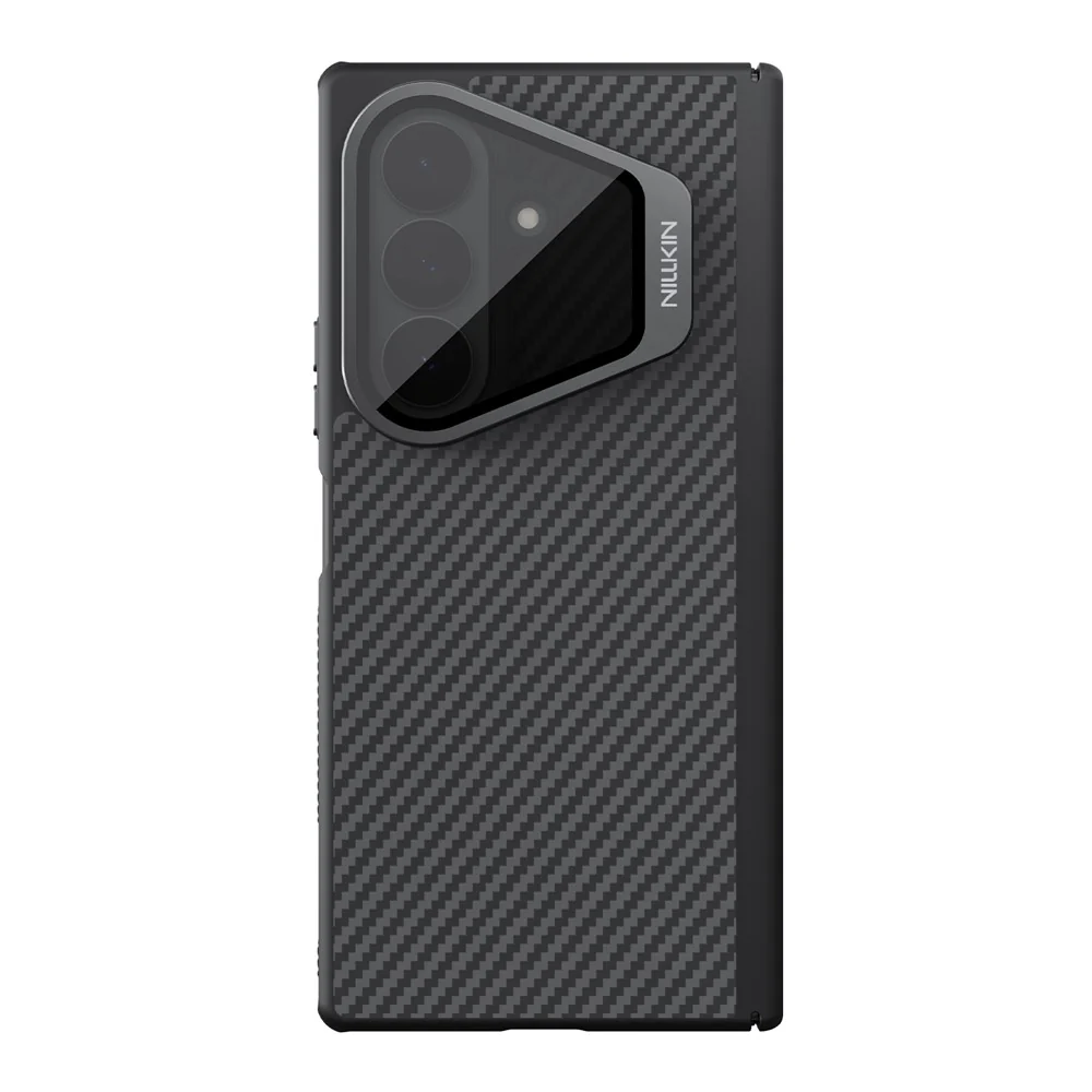 Custodia MagSafe per Samsung Galaxy Z Fold8 Ultra F976, Nillkin, CarboProp con copertura obiettivo nera trasparente, Nera — 1