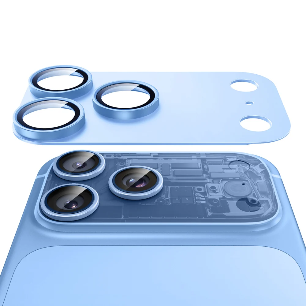 Pellicola protettiva per fotocamera posteriore ESR Armorite Pro per Apple iPhone 18 Pro, vetro temperato, blu — 1