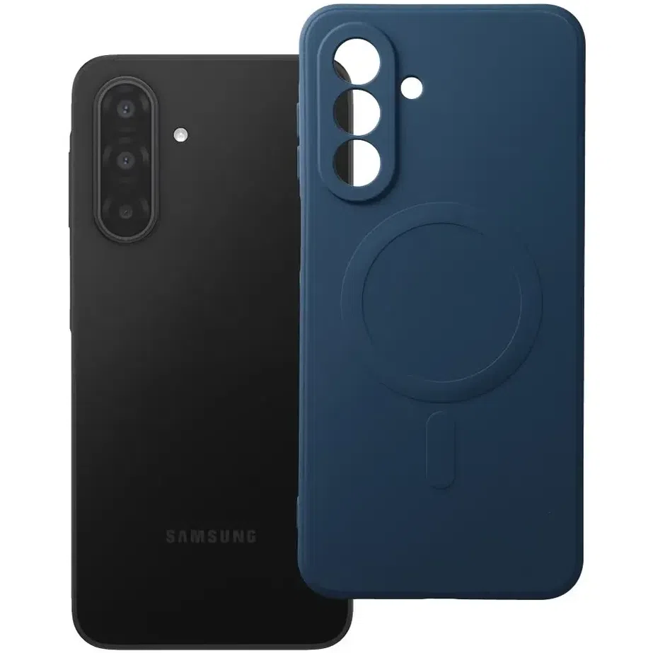 Custodia MagSafe per Samsung Galaxy A18 / A17 4G / A17 5G, OEM, Silicone Mag, Blu Navy — 2