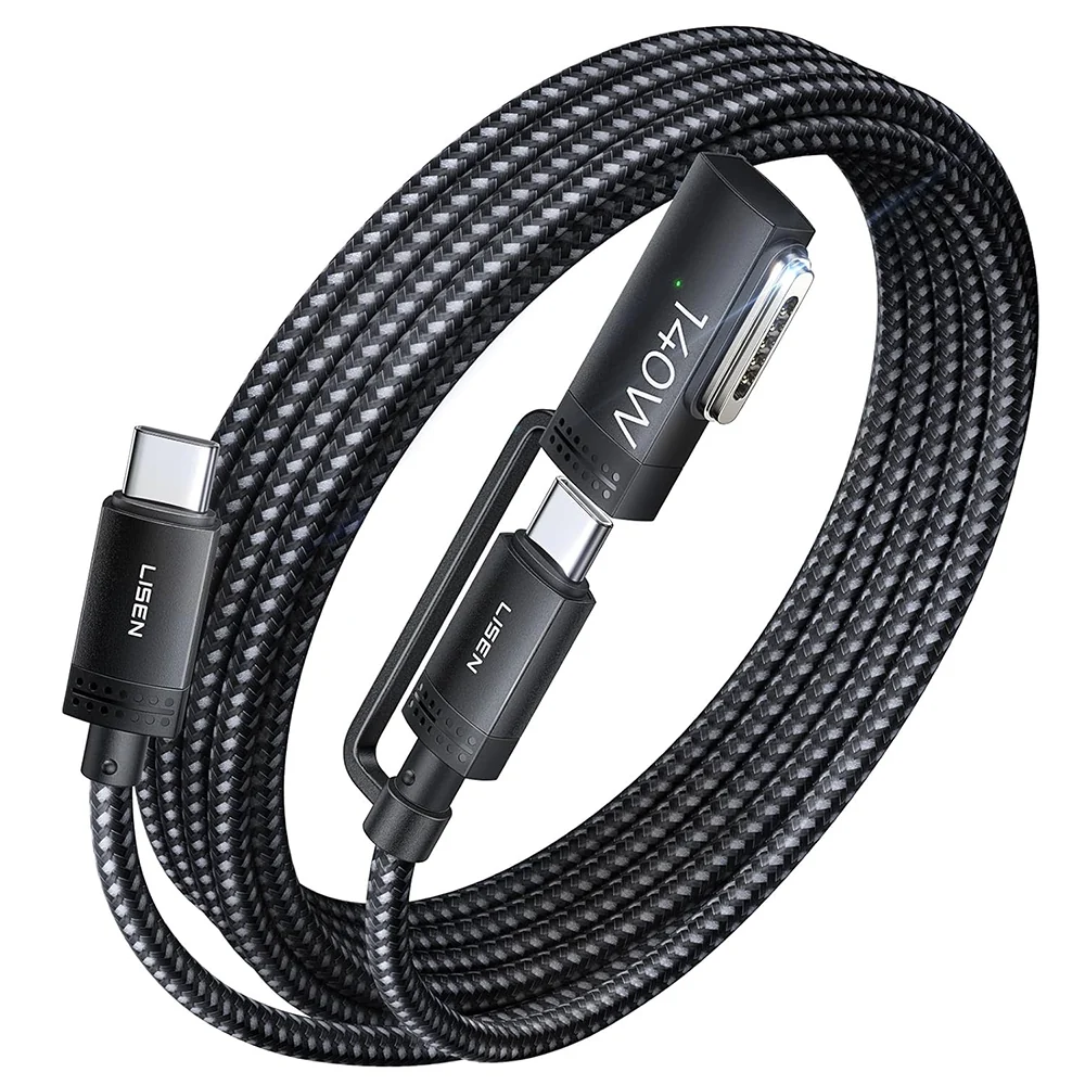 Cavo di ricarica USB-C - USB-C / MagSafe 3 Lisen, 140W, 2m, Grigio YL0124070021 — 1