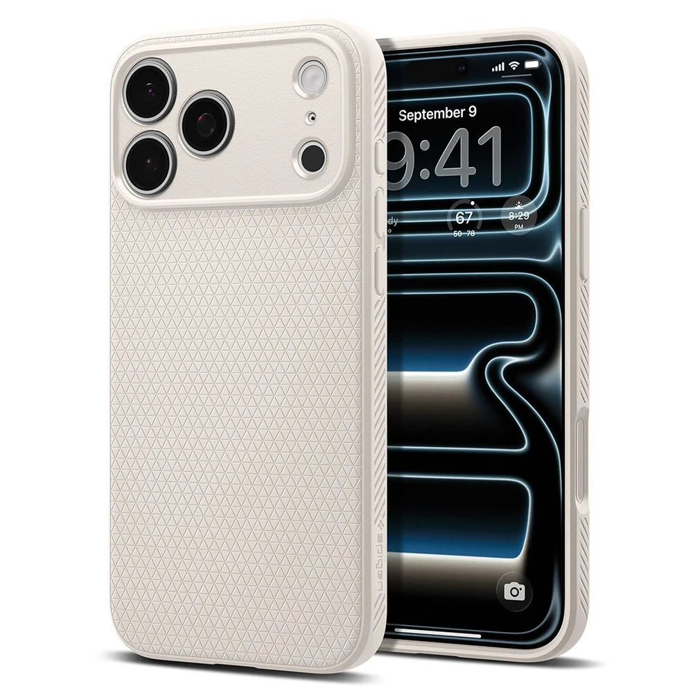 Custodia per Apple iPhone 18 Pro Max / 17 Pro Max, Spigen, Liquid Air, Beige ACS12114 — 1