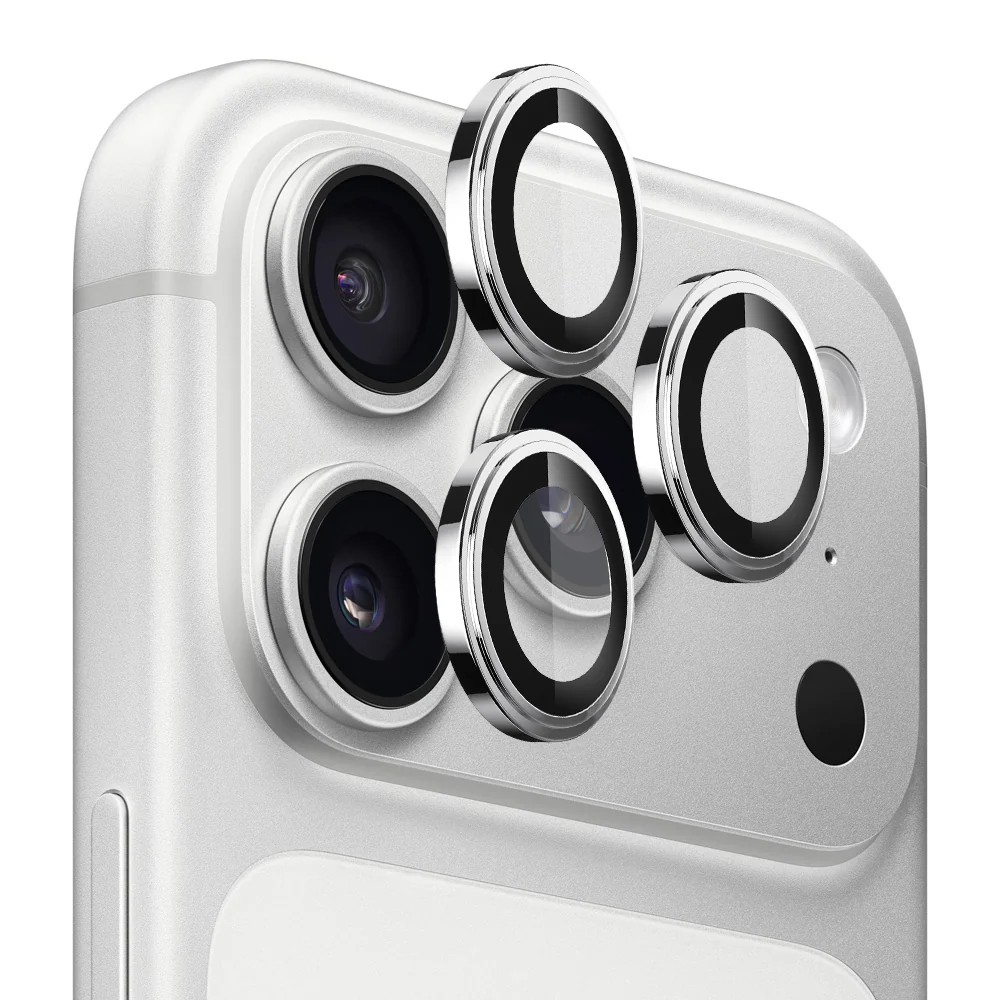 Pellicola protettiva per fotocamera posteriore Lito S+ per Apple iPhone 18 Pro / 18 Pro Max, vetro temperato, argento — 1