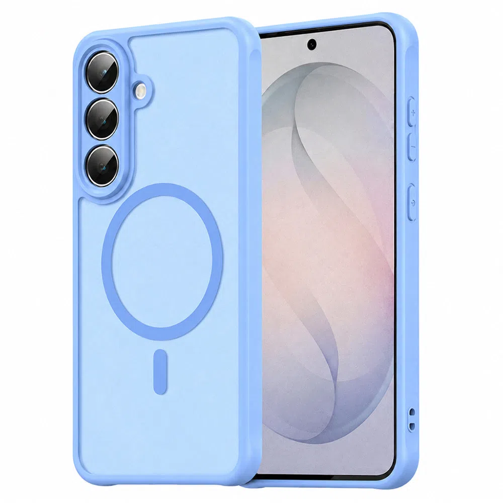 Custodia MagSafe per Samsung Galaxy S26 FE S741, Techsuit, HaloFrost II, Blu — 1