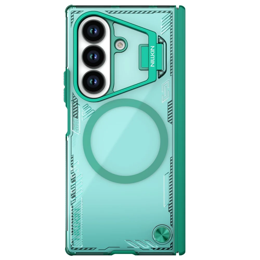Custodia MagSafe per Samsung Galaxy Z Fold7 F966, Nillkin, Iceblade Prop con ritaglio per fotocamera, Verde — 1