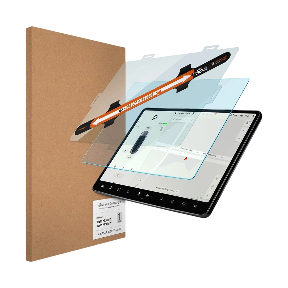 Pellicola Protettiva Spigen GlastR EZ FIT Anti-Riflesso per Tesla 3 (2021 - 2023), Vetro Temperato AGL04338 — 1