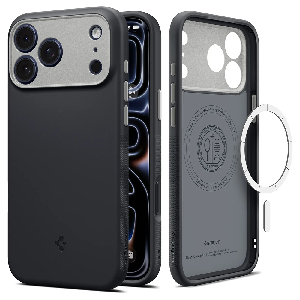 Custodia MagSafe per Apple iPhone 18 Pro Max / 17 Pro Max, Spigen, Caseology Nano Pop, Nera ACS12142 — 1